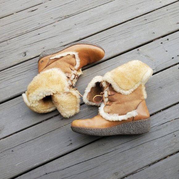 Born Born Nome Camel Honey Tan Suede Leather Shearling Rancher Es Size US 10 / IT 40 - 2 Thumbnail