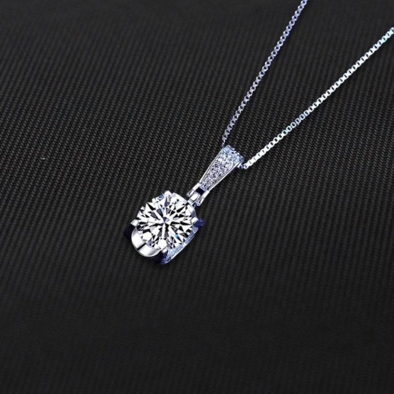 Other Necklace Pendant 1 Ct Round Cut Moissanite 925 Silver Size ONE SIZE - 1 Thumbnail