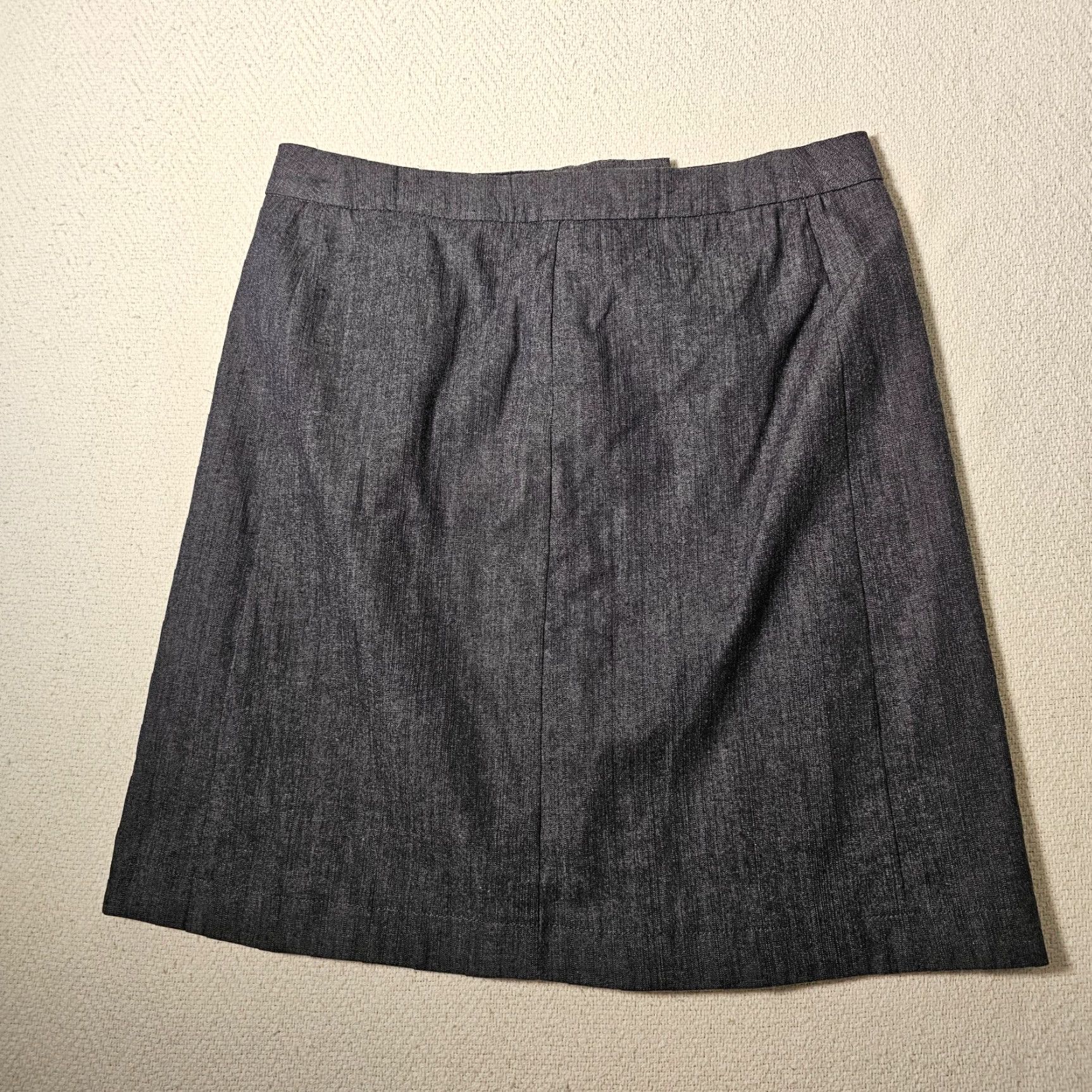 Marella MARELLA Skirt Women Regular Straight Pencil Short 4 Heather Blue Stretch Rayon 19.5in 30in Waist Casual Summer Spring Vintage: No Size 27" / US 4 / IT 40 - 6 Thumbnail