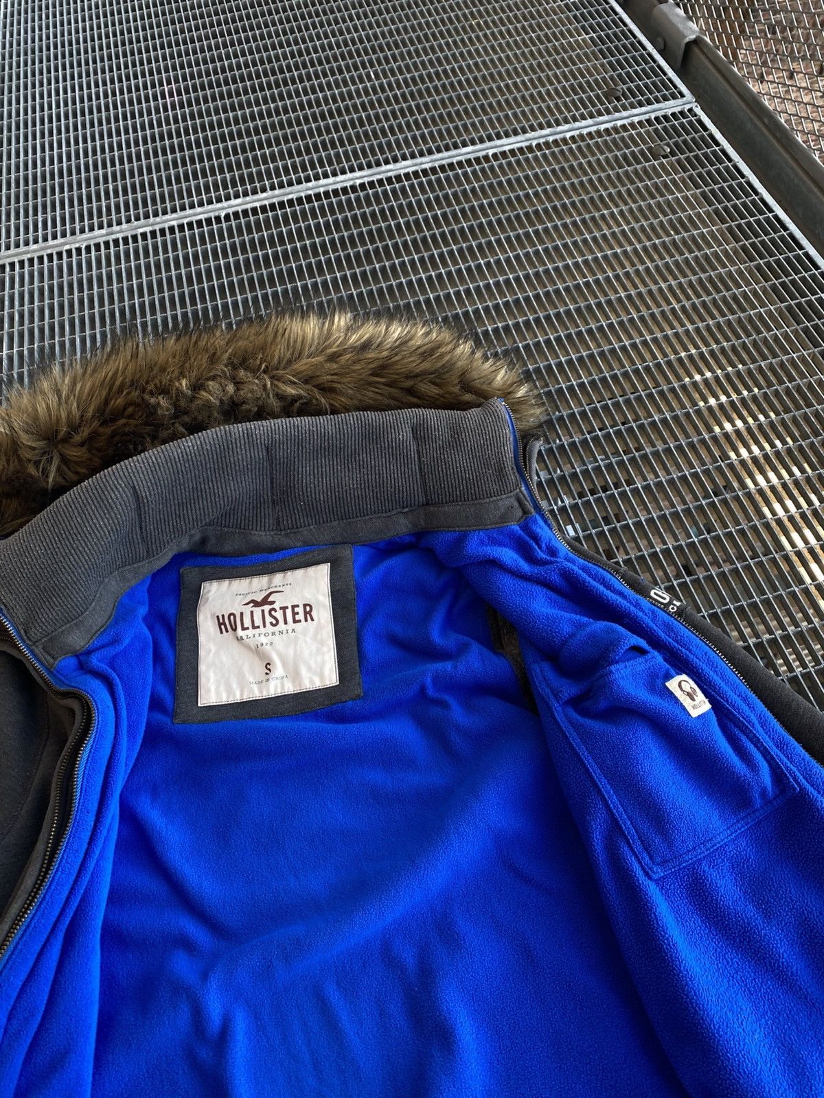 Streetwear Hollister Y2K Fur Double Zip Hoodie Sweaters Knitwear