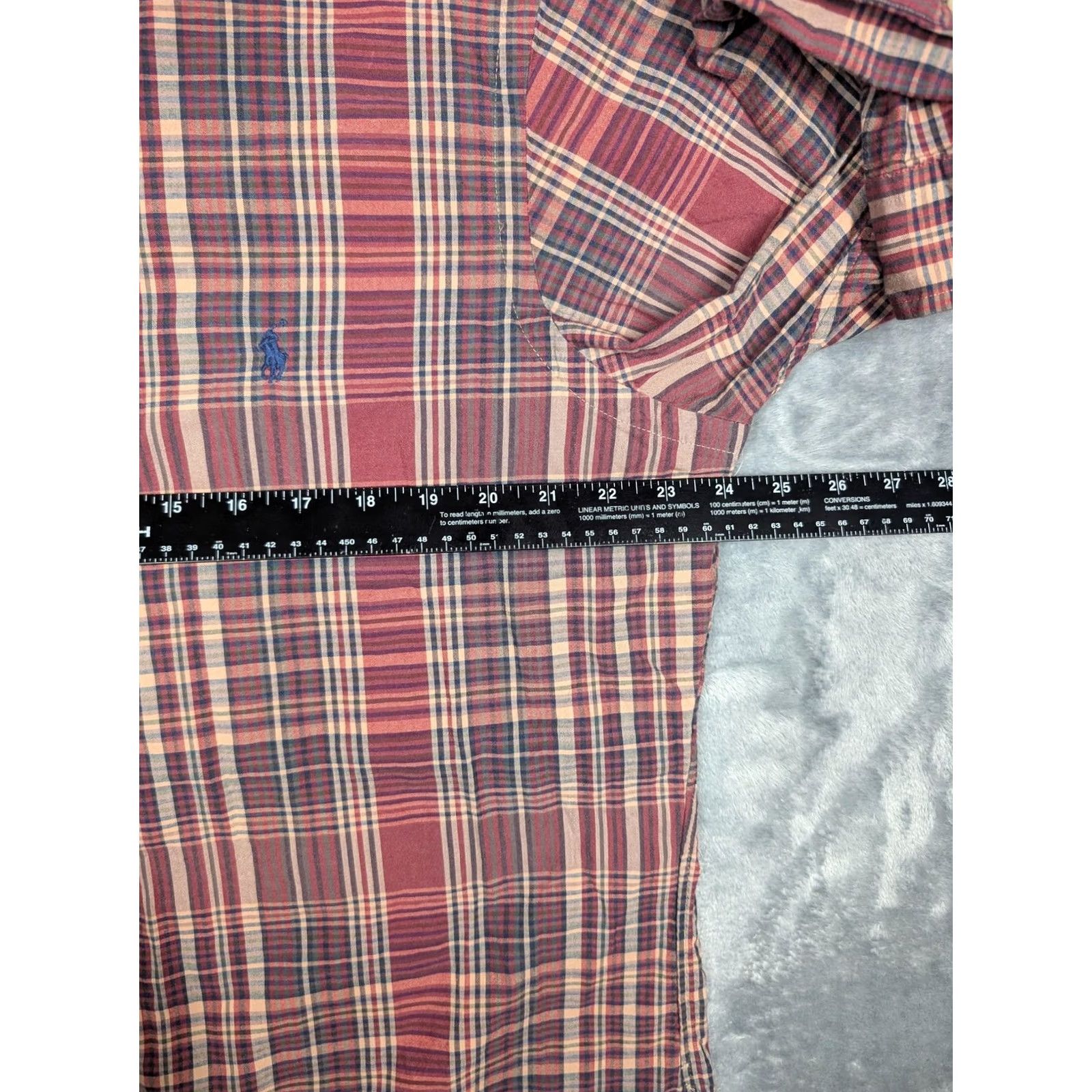 Ralph Lauren Ralph Lauren Shirt Mens L Red Plaid Classic Fit Long Sleeve Button-Down Pony Size US L / EU 52-54 / 3 - 3 Thumbnail