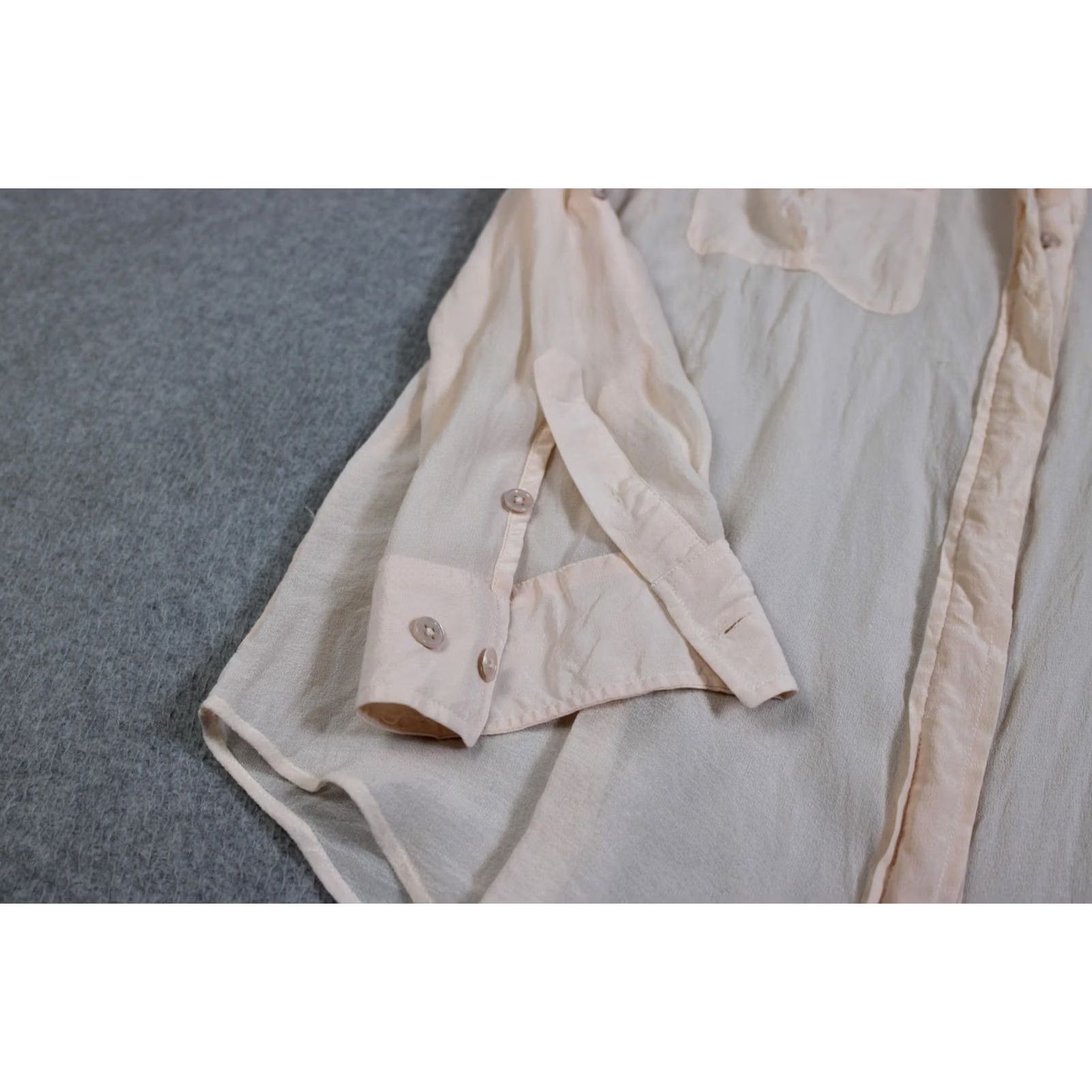 Equipment Equipment Silk Shirt Women L Pink Sheer Button Roll Tab Office Bohemian 90s? No Vintage Official? Size L / US 10 / IT 46 - 6 Thumbnail