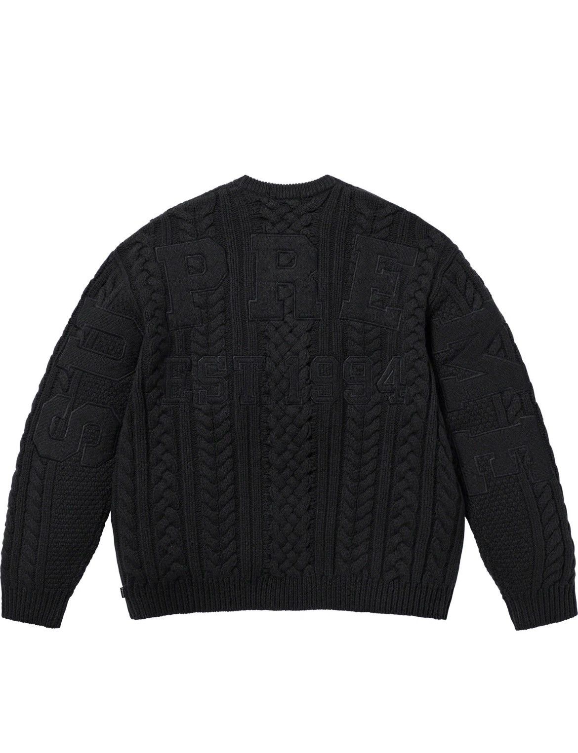 アカウント Supreme Applique Cable Knit Sweater 黒 | www.artfive.co.jp