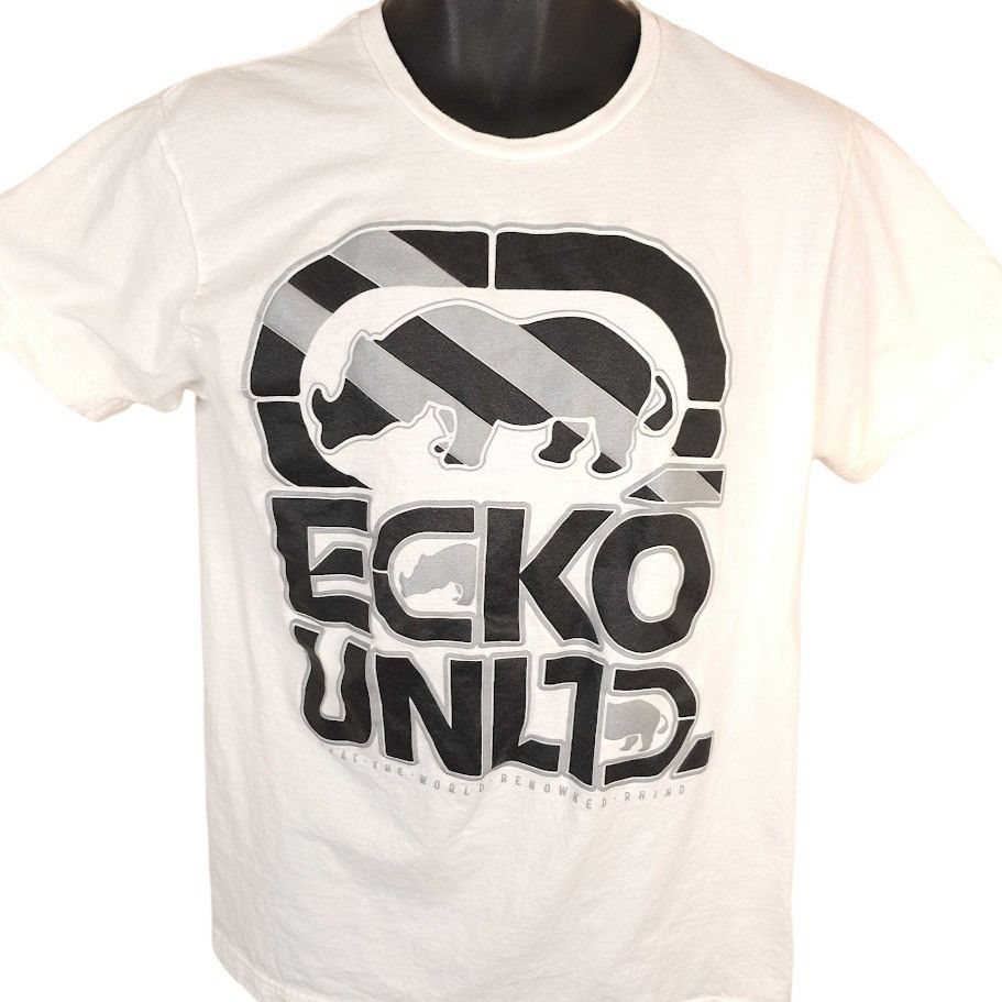 Ecko Unltd. Ecko Unltd T Shirt Mens Size Medium White Streetwear Size US M / EU 48-50 / 2 - 1 Thumbnail