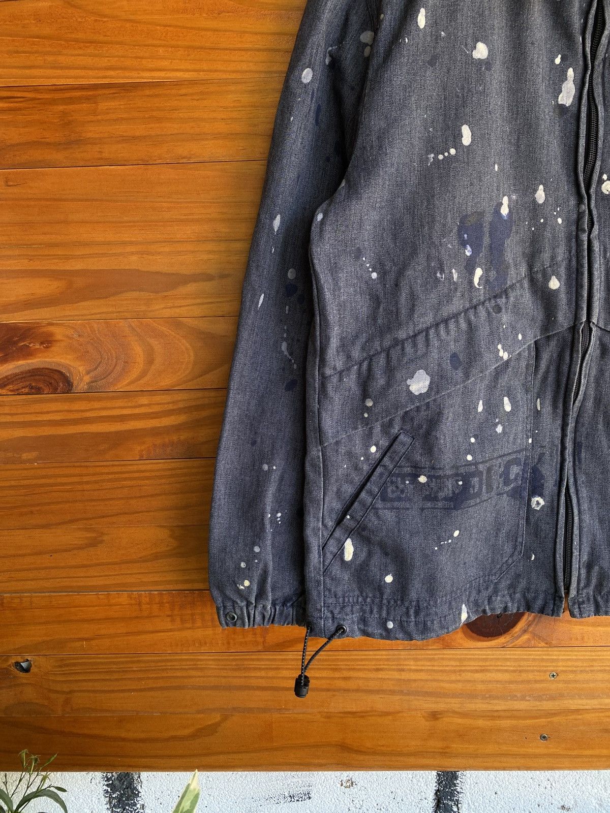 ABAHOUSE Vintage ABAHOUSE Paint Splatter Work Jacket Grey Streetwear Size US M / EU 48-50 / 2 - 7 Thumbnail