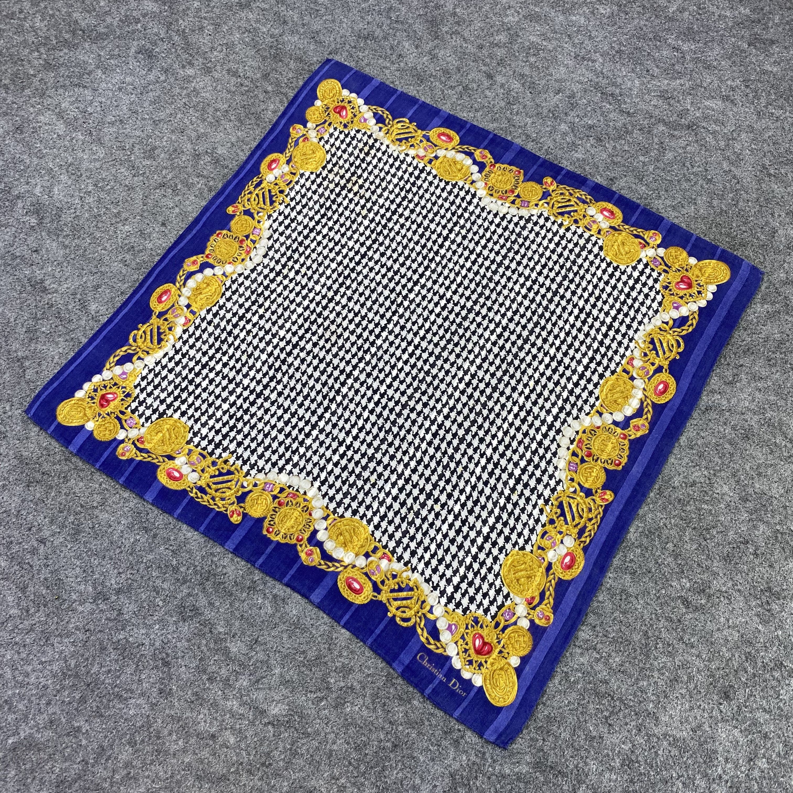 Vintage Christian Dior Handkerchief Neckerchief Bandana-B1858 Size ONE SIZE - 4 Thumbnail