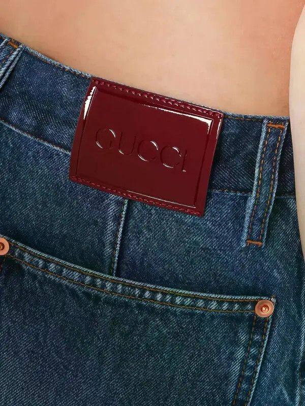 Gucci o1la5ras0526 Denim Washed Skirt in Blue Size 26" / US 2 / IT 38 - 5 Thumbnail