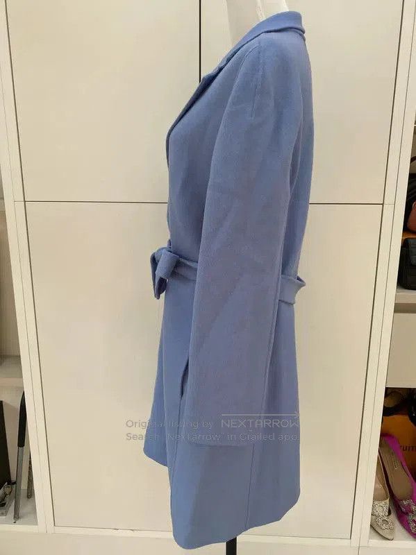 Max Mara MaxMara Blue Cashmere Belted Coat . Size L / US 10 / IT 46 - 3 Thumbnail