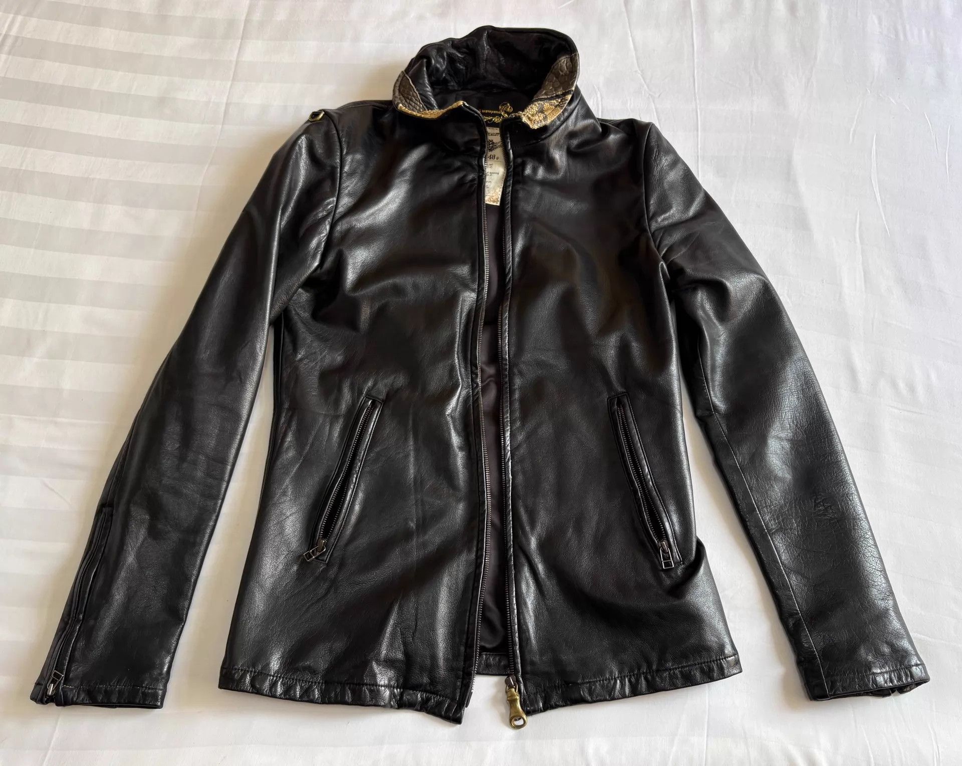 Other Kyoji Maruyama Vintage Panelled Leather Jacket 48/69 Size US M / EU 48-50 / 2 - 7 Thumbnail