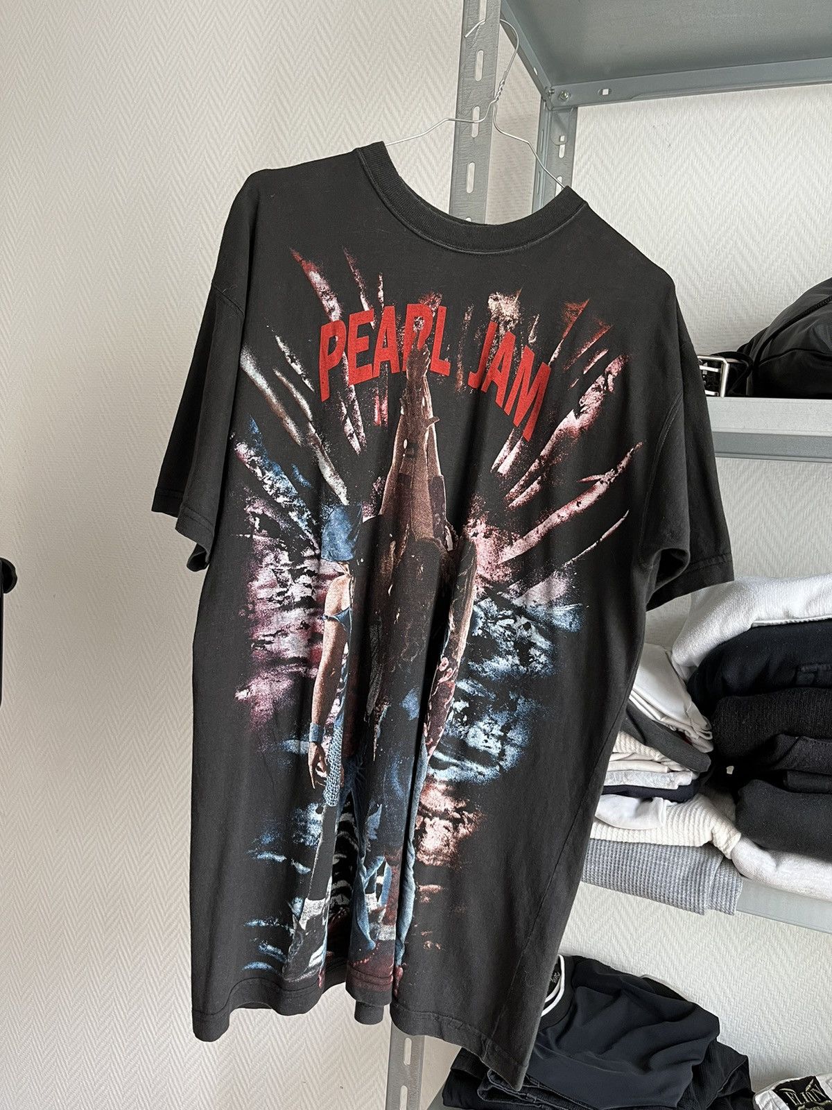 image of Band Tees x Vintage 1990S Pearl Jam Tee in Black, Men's (Size Large)