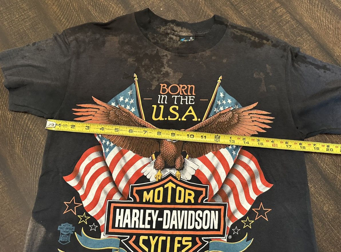 Harley Davidson 1989 VTG Harley Davidson Born In The USA TShirt Sz-SM-Stains Size US S / EU 44-46 / 1 - 7 Thumbnail