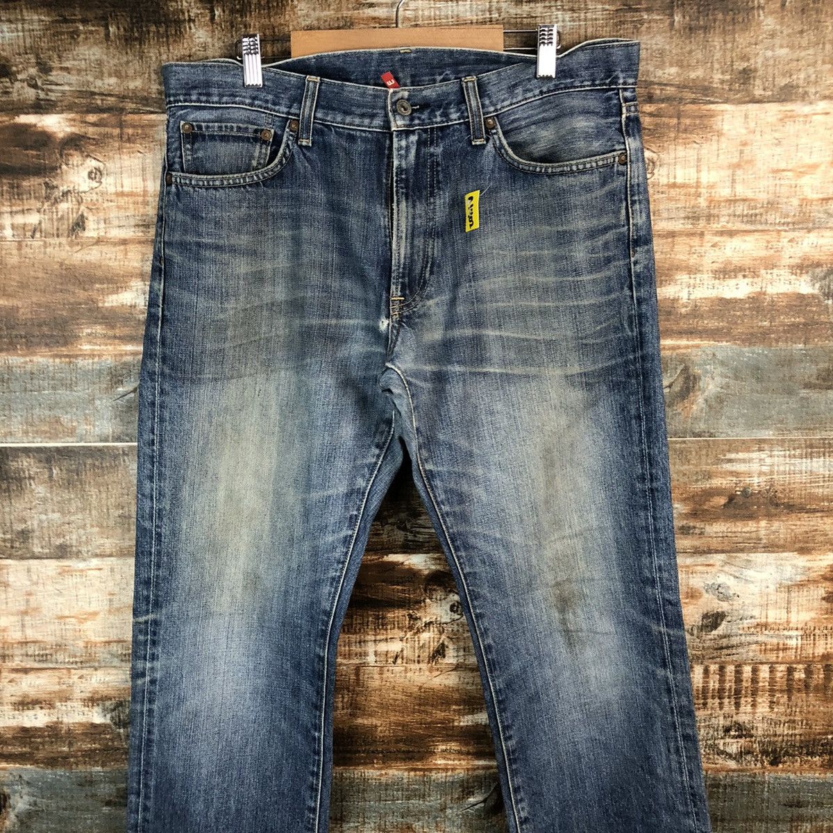 Japanese Brand Uniqlo japan ripped vintage Blue Denim Pants #A1402 Size US 34 / EU 50 - 5 Thumbnail