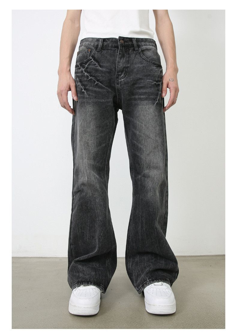 Vintage American lightning pattern men's cleanfit flared jeans Size US 32 / EU 48 - 1 Thumbnail