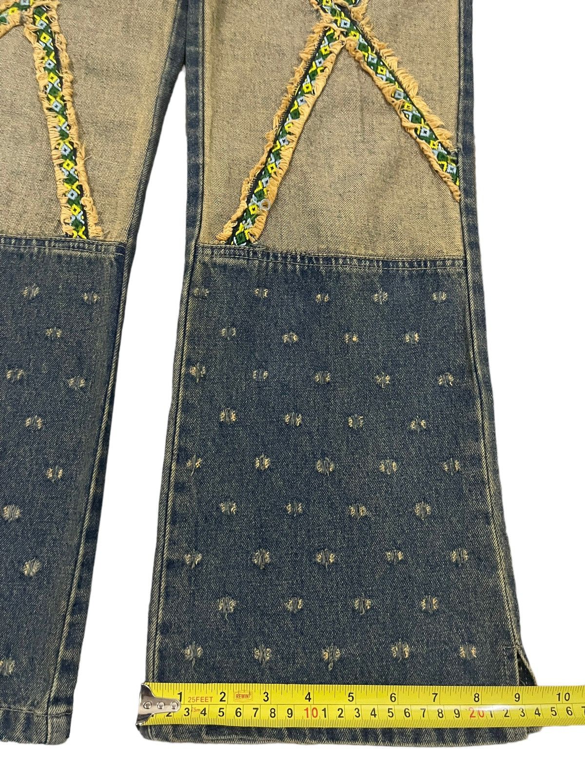 Calvin Klein Vintage CK Calvin Klein Patch Style Distress Flare Jeans Size US 28 / EU 44 - 15 Thumbnail