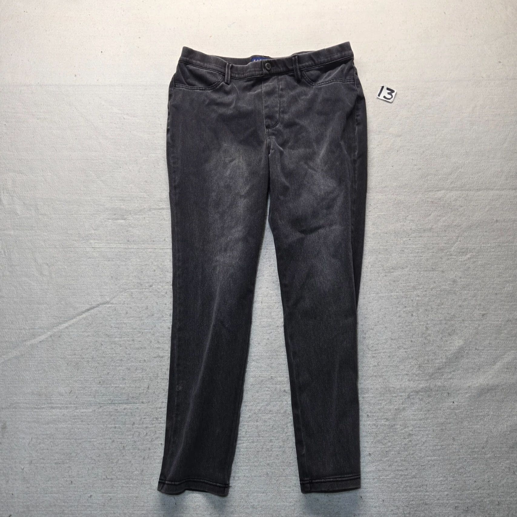 Vintage Bandolino Amy Jeans Solid Black Adult Women L Bandolino Amy Straight Leg Denim Pants Women Large Black Jeans Pants Size 36" / US 14 / IT 50 - 2 Thumbnail