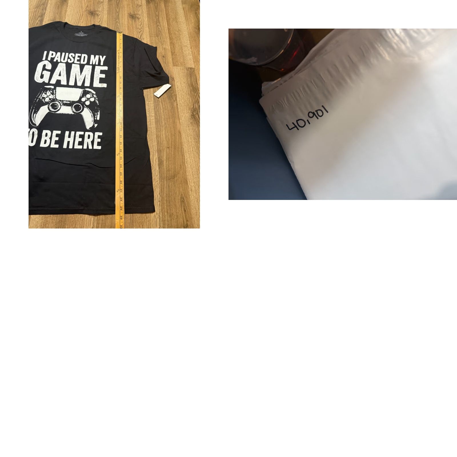 Vintage Shirt Men's Size Medium Black White "I paused my game to be here" Print Shirt Mens Medium Black White All Seasons 2020-2029 T-Shirt Size US M / EU 48-50 / 2 - 8 Thumbnail