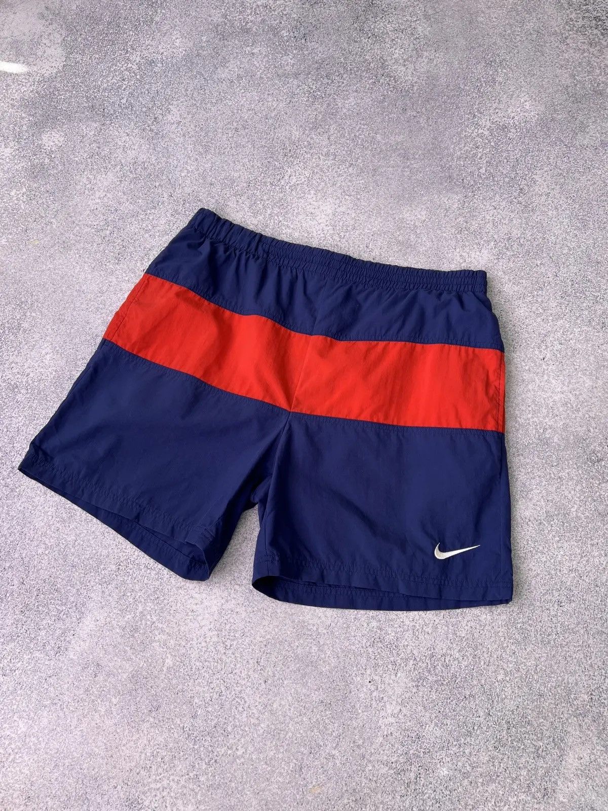 Nike × Vintage Vintage Nike Big swoosh shorts Size US 33 - 3 Thumbnail