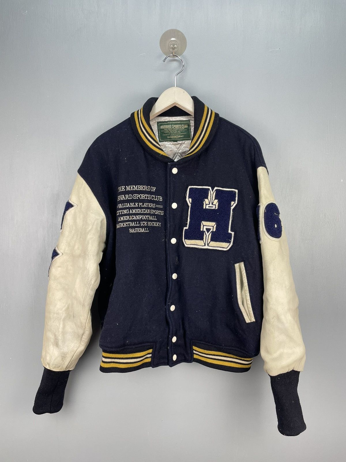 Vintage Harvard Sports Club varsity jacket