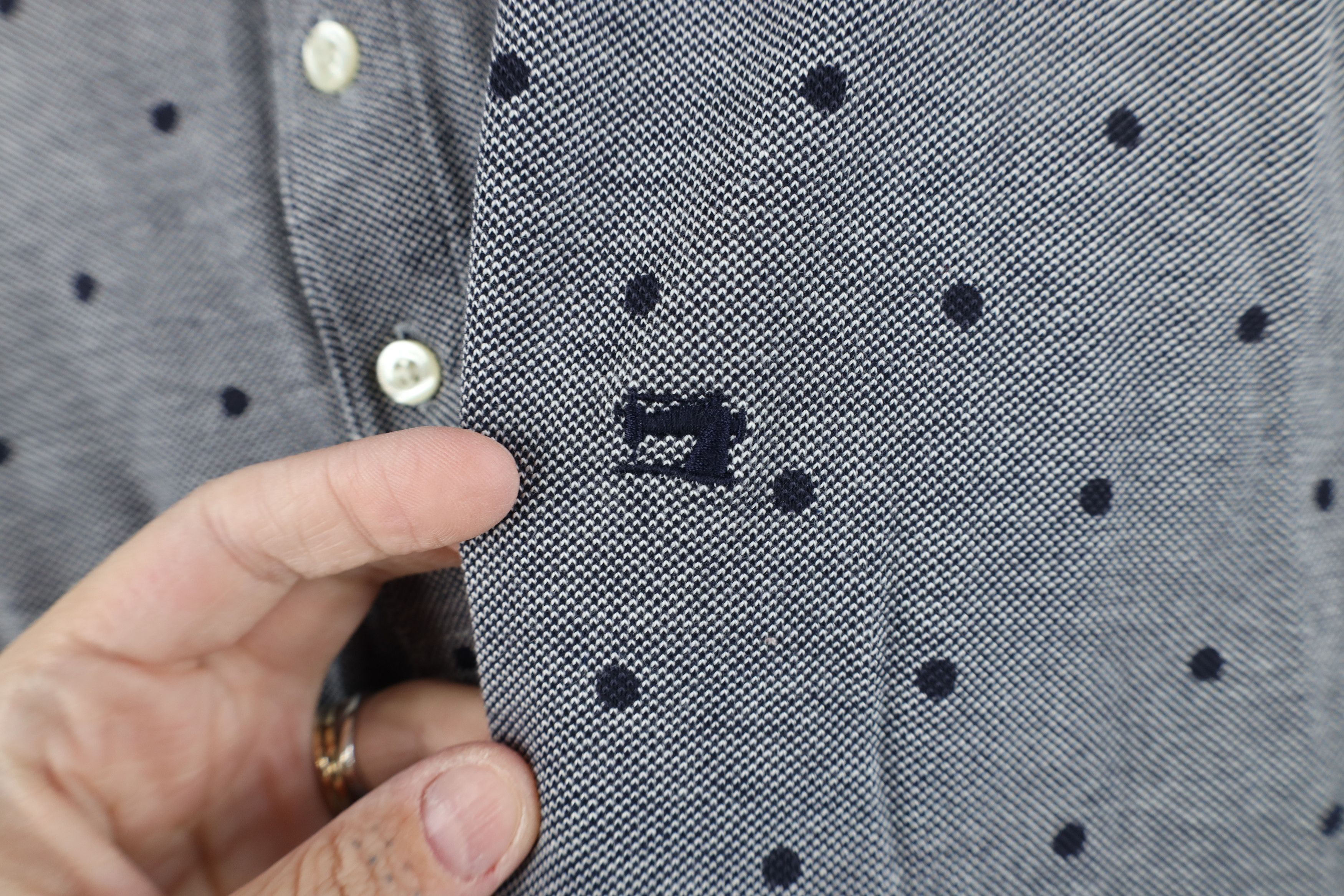 Scotch & Soda Scotch & Soda Classic Fit Polka Dot Collared Golf Polo Shirt Size US XL / EU 56 / 4 - 4 Thumbnail