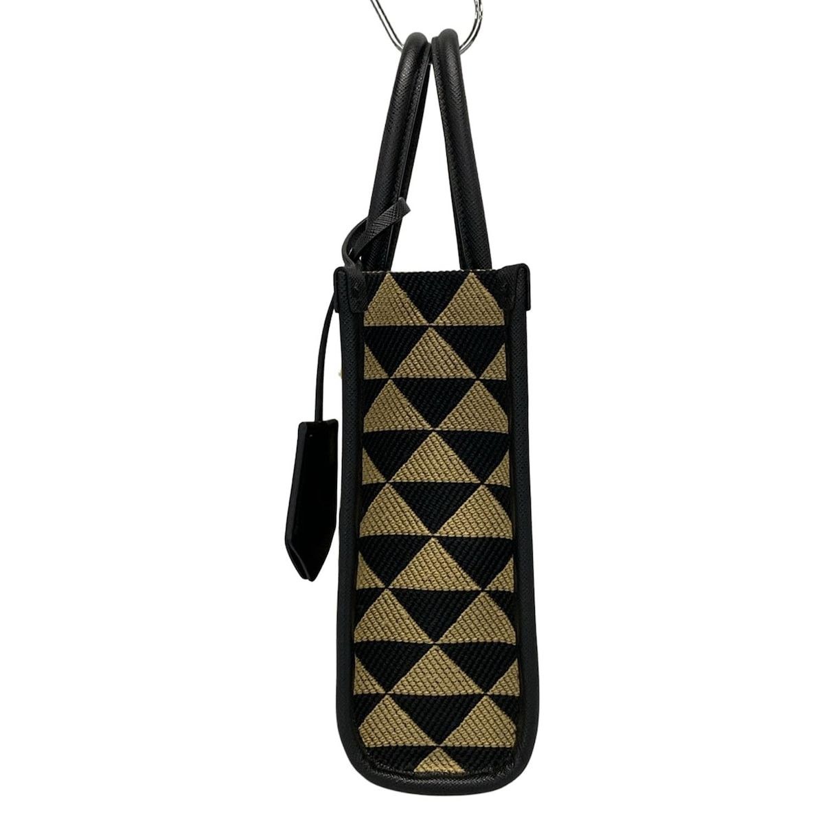 Prada PRADA Prada Symbol Embroidered Fabric Mini Bag Tote Bag Size ONE SIZE - 4 Thumbnail