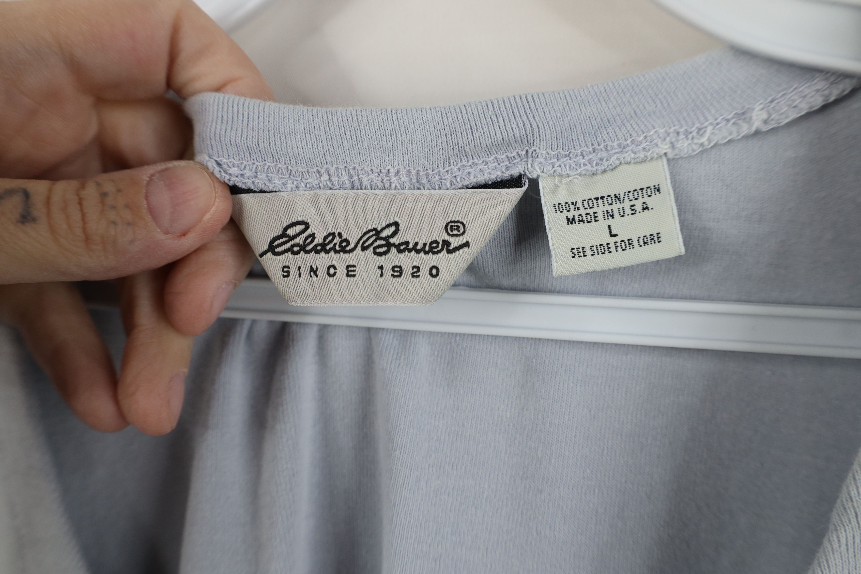 Eddie Bauer Vintage 90s Eddie Bauer Tie Front Cotton Knit T-Shirt USA Size L / US 10 / IT 46 - 11 Thumbnail