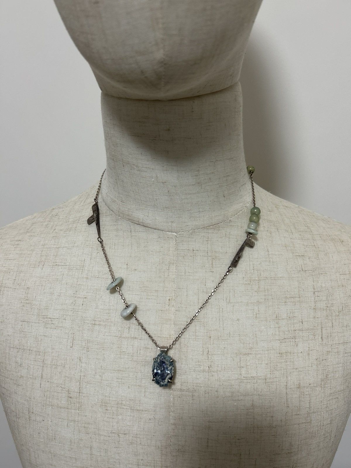 Other Sweet lime juice silver gem denim necklace Size ONE SIZE - 1 Thumbnail