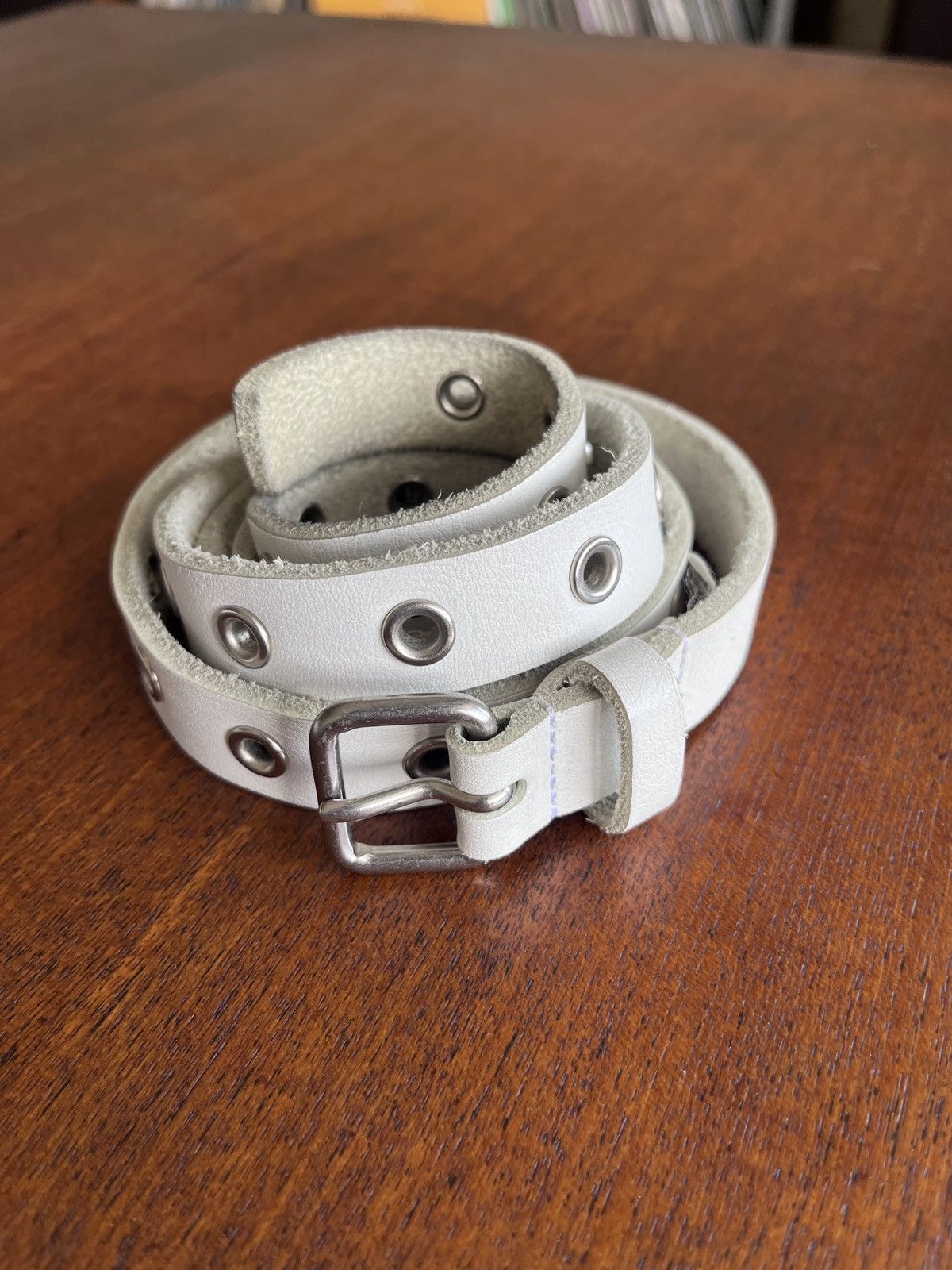White Grommet Belt