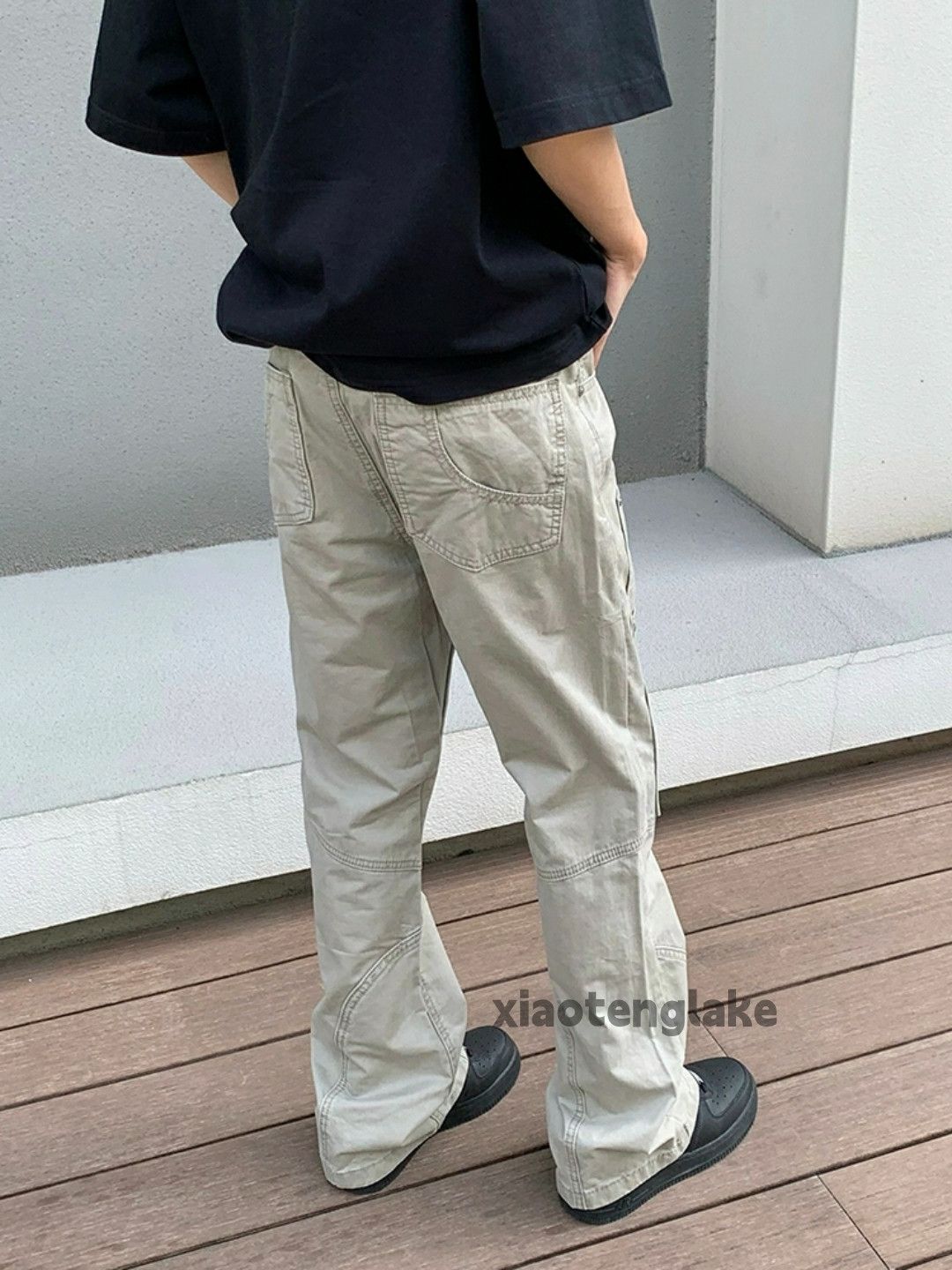 Designer × Japanese Brand × Vintage washed faded utility punk yuppie bootcut patchwork pants Size US 30 / EU 46 - 4 Thumbnail