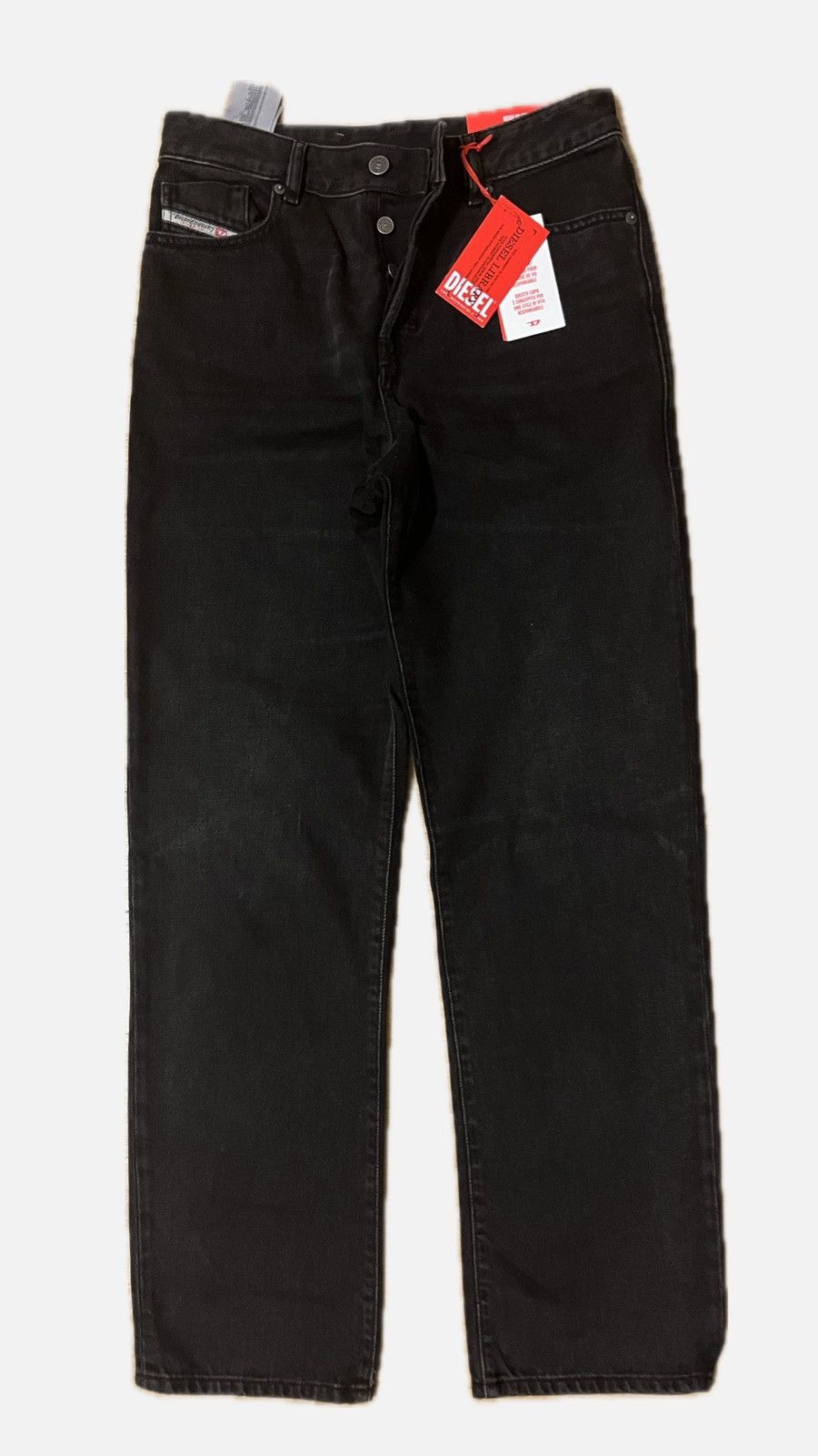 image of Diesel 1955 5 Pocket Jeans in Black, Men's (Size 30)