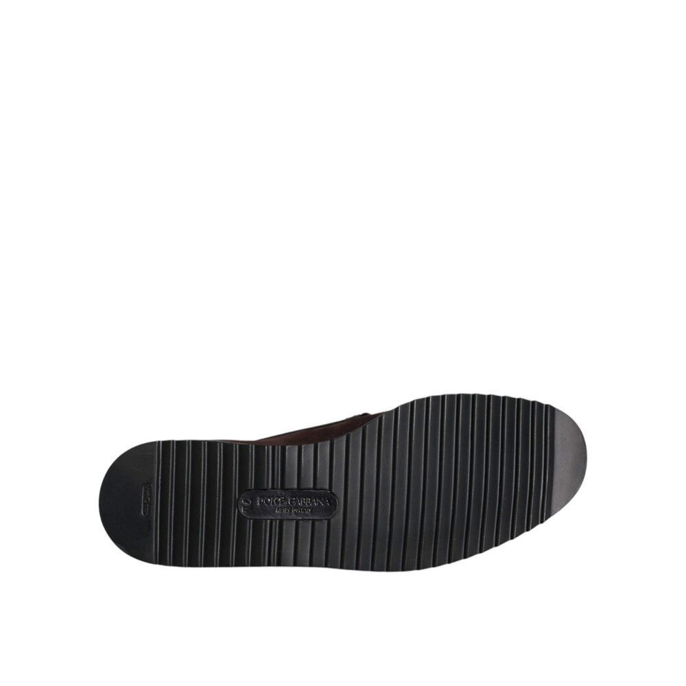 Dolce & Gabbana Dolce & Gabbana Brown Suede DG Family Slip On Flats Shoes Size US 8.5 / EU 41-42 - 8 Thumbnail