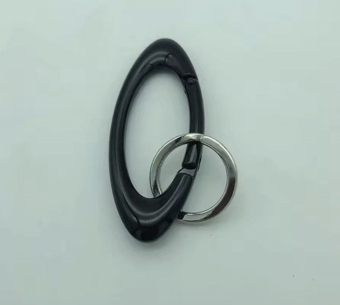 Jewelry metal black chrome steel Carabiner Size ONE SIZE - 1 Thumbnail
