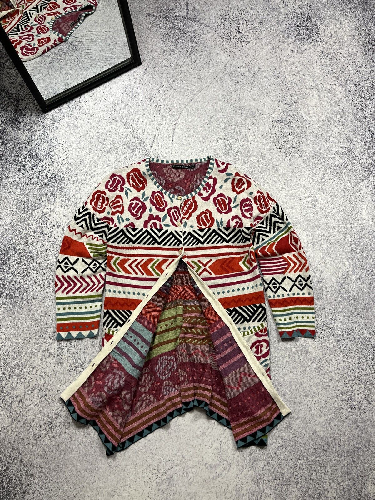 Japanese Brand × Vintage Gudrun Sjoden Floral Eclectic Dress Cardigan Size M / US 6-8 / IT 42-44 - 8 Thumbnail