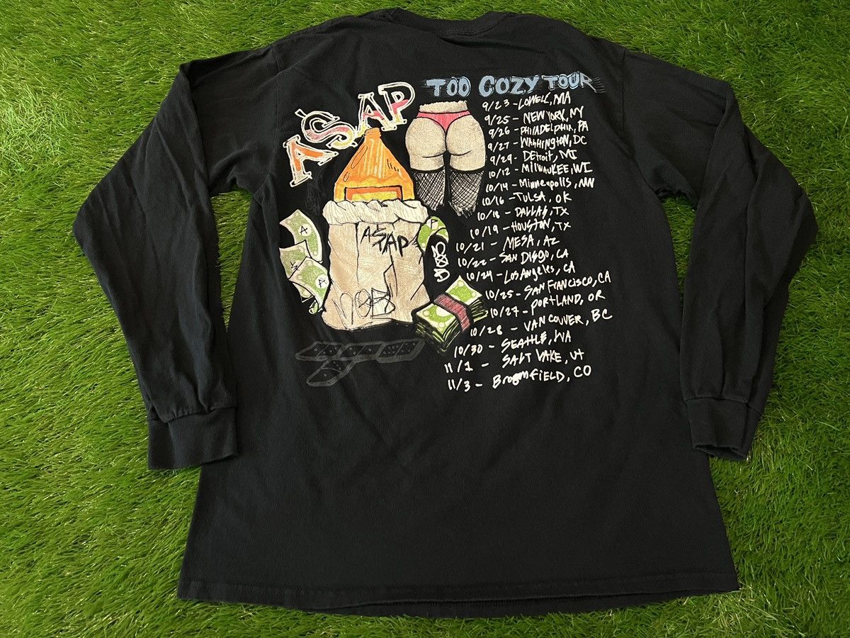 A$AP Rocky 2017 ASAP Rocky Shirt ASAP Mob Too Cozy Tour Tee Merch A$AP Size US M / EU 48-50 / 2 - 4 Thumbnail