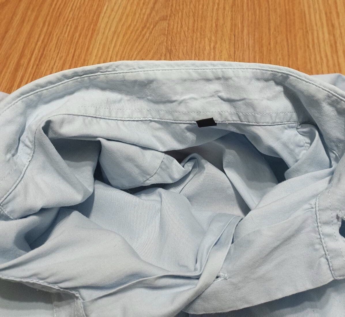 Balenciaga × Designer Balenciaga Mens Dress Shirt Blue size 44 / 17.5 Size 44R - 6 Thumbnail