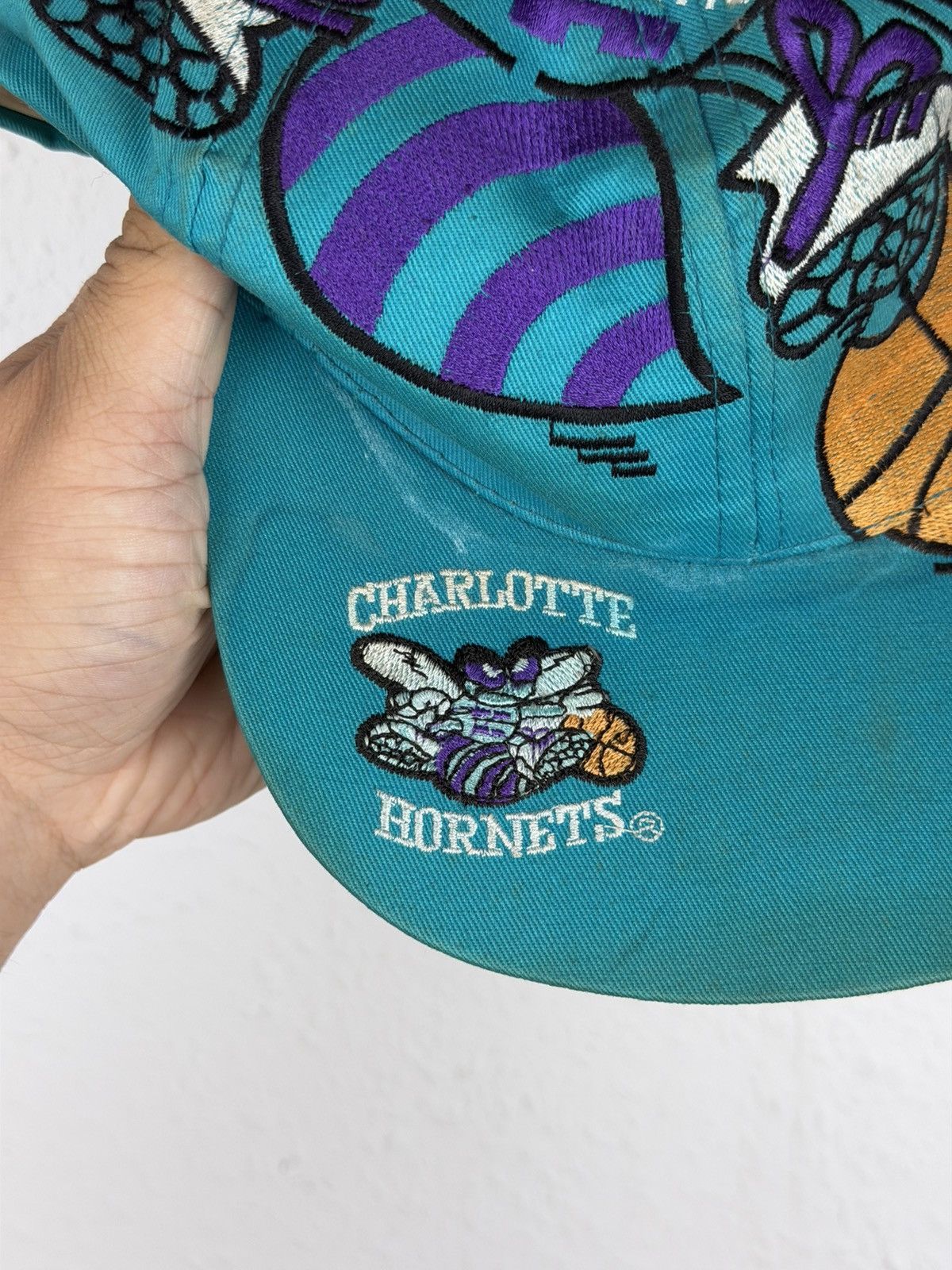 The Game Vintage Charlotte Hornets Hat Big Logo Snapback Cap 90s NBA Size ONE SIZE - 10 Thumbnail