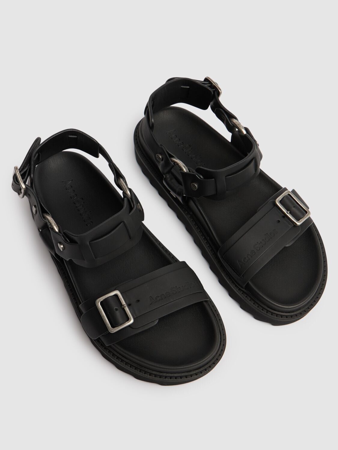 Acne Studios ACNE STUDIOS $650 Black Leather Buckle Sandals New Size US 6 / IT 36 - 2 Thumbnail