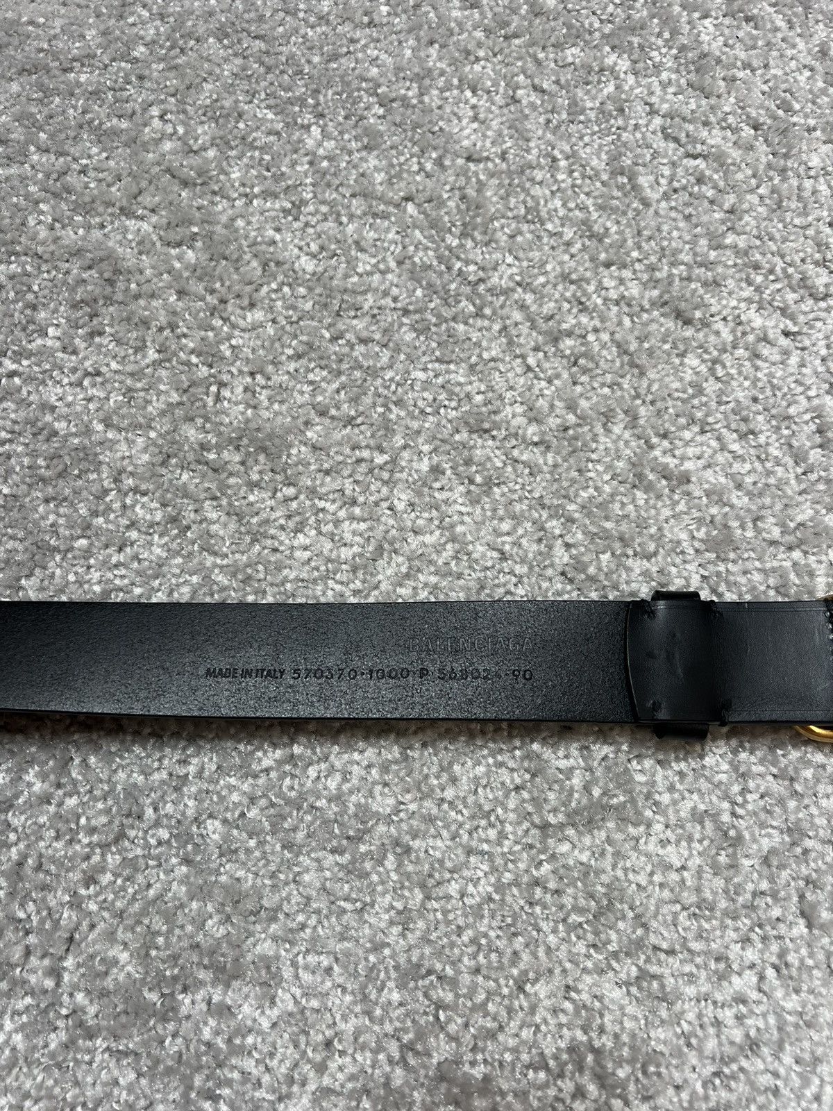 Balenciaga Balenciaga BB Gold Buckle Leather Belt Size ONE SIZE - 10 Thumbnail