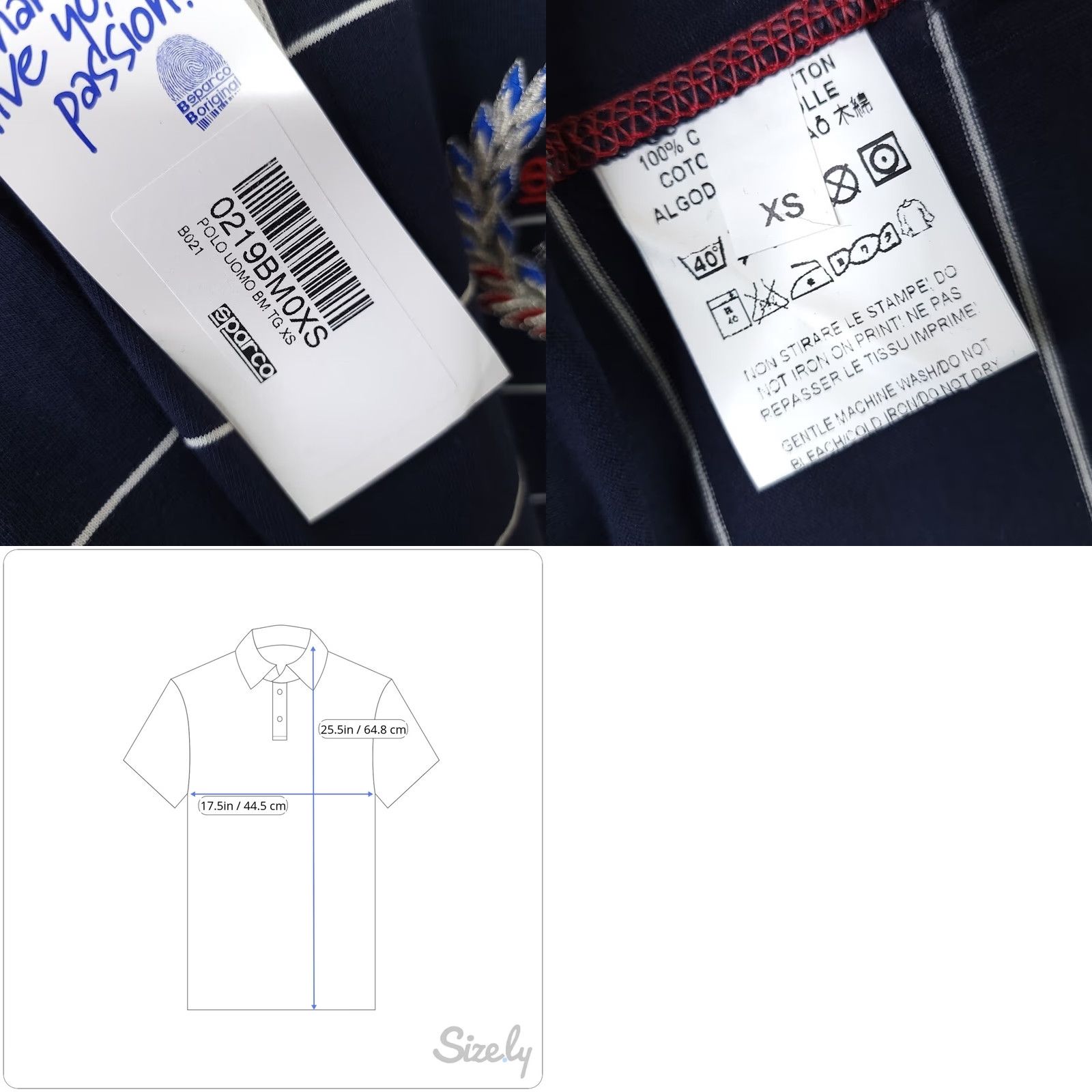 Vintage VINTAGE Sparco Racing Polo Shirt Mens XS Blue Striped Racecar Driver Size US XS / EU 42 / 0 - 8 Thumbnail