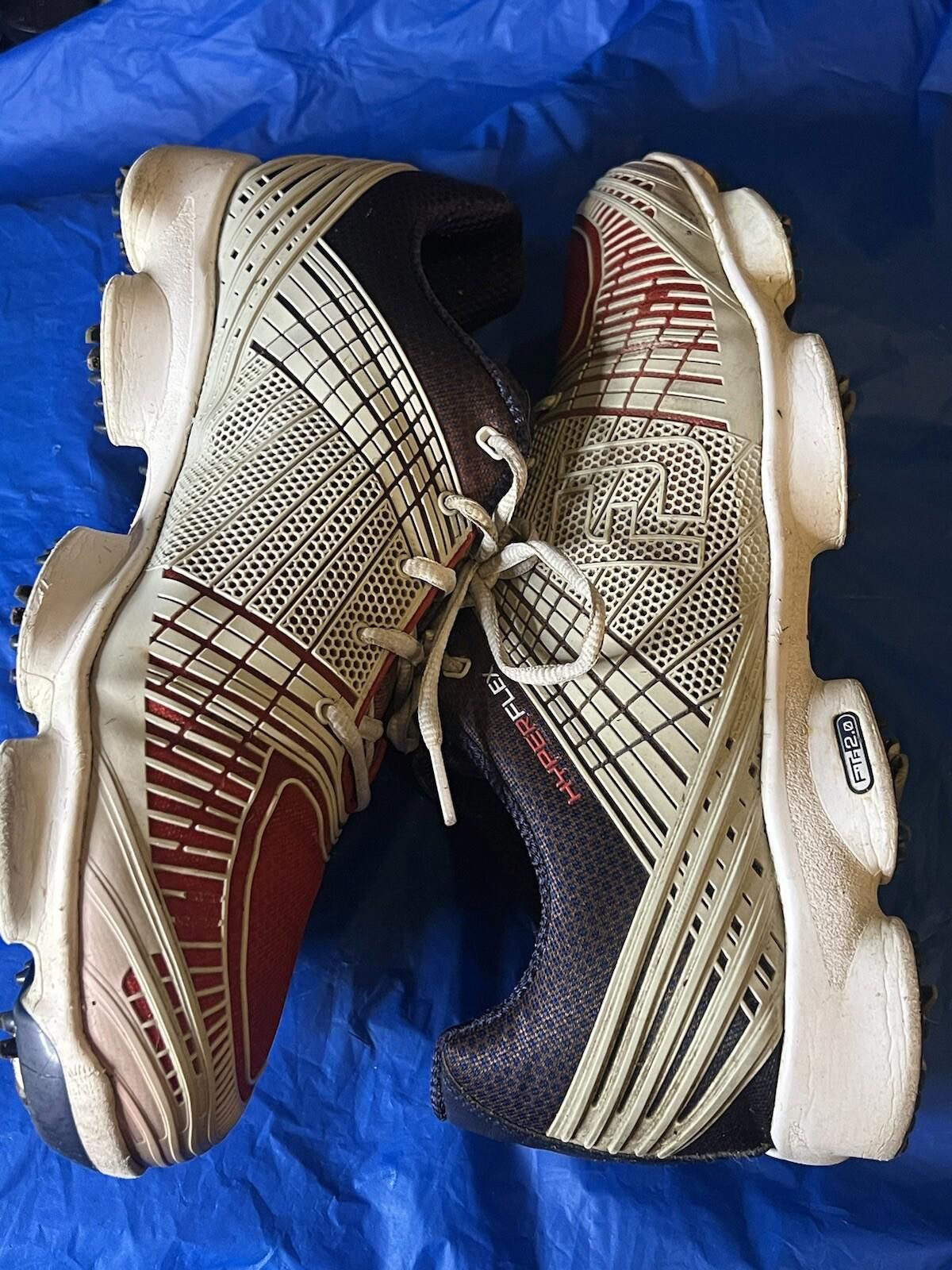Footjoy FootJoy Hyperflex 2.0 Golf Shoes Men Size 11.5 Red Blue Whit Size US 11.5 / EU 44-45 - 7 Thumbnail