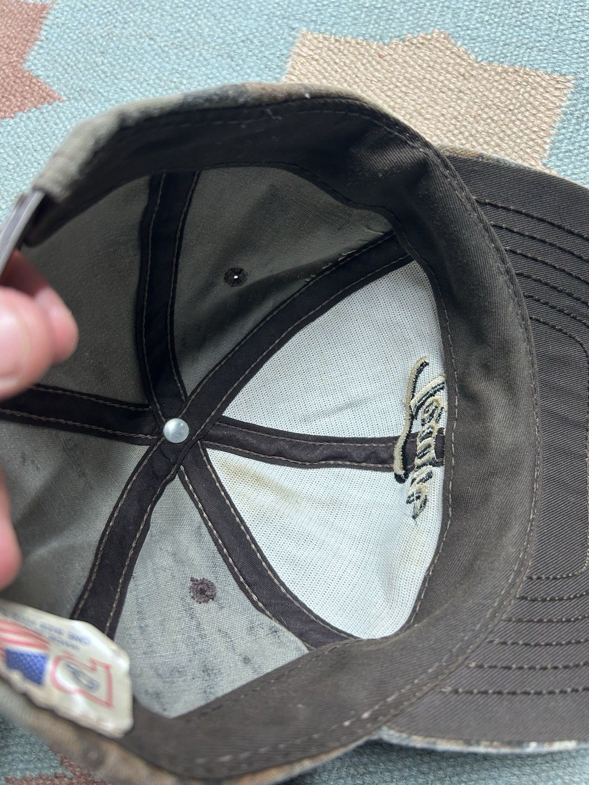 Vintage VTG 80s SnapBack hat camo team realtree camouflage made USA Size ONE SIZE - 7 Thumbnail