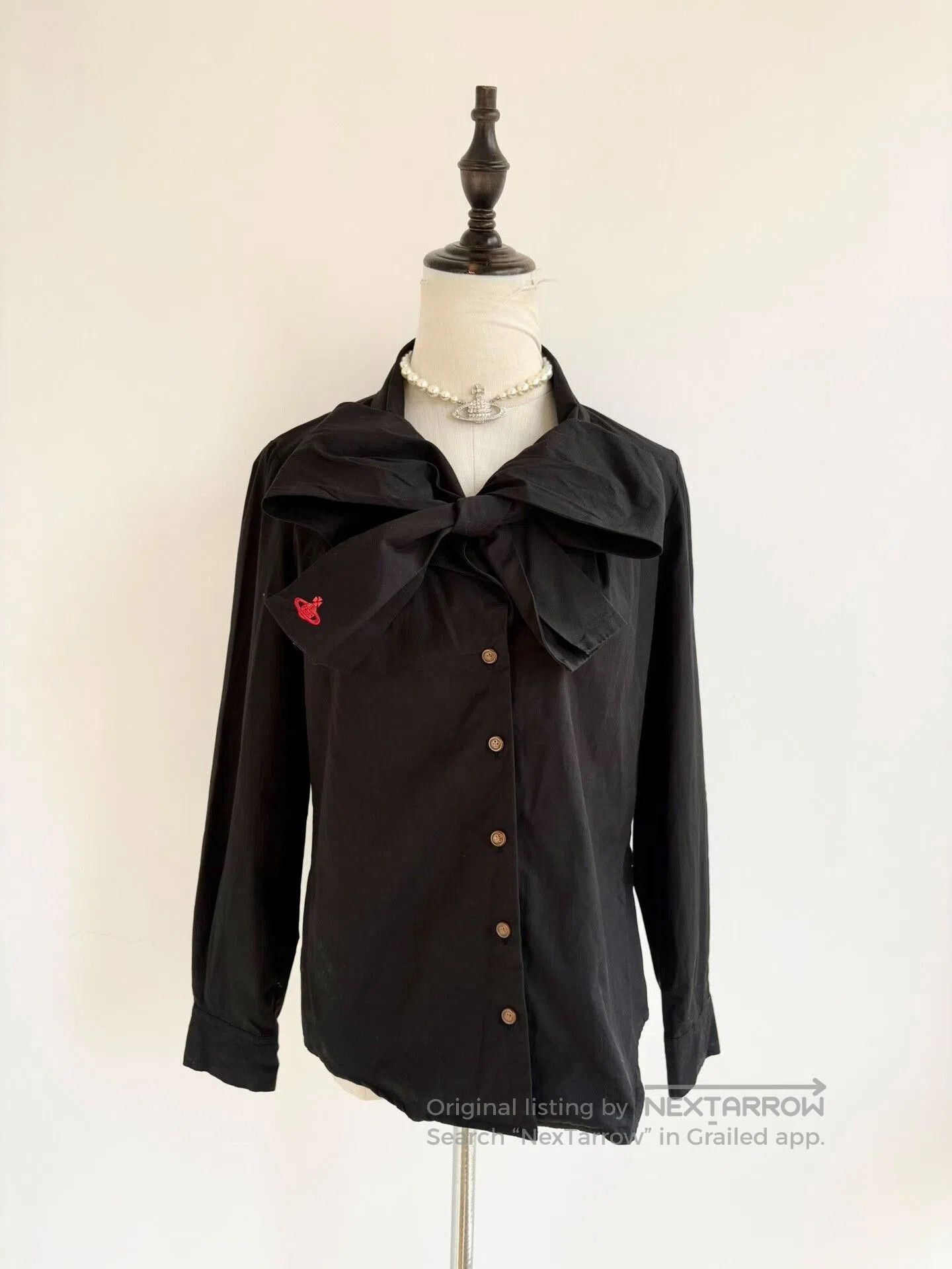 Vivienne Westwood Vintage Black Bow Shirt.