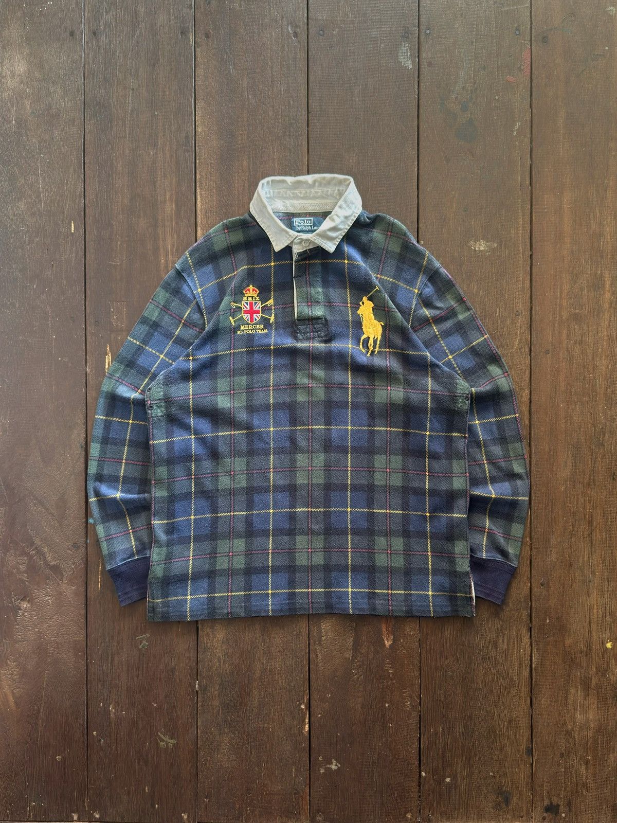 Polo Ralph Lauren Vintage Polo Ralph Lauren Mercer Plaid Rugby Shirt Size US XL / EU 56 / 4 - 1 Thumbnail