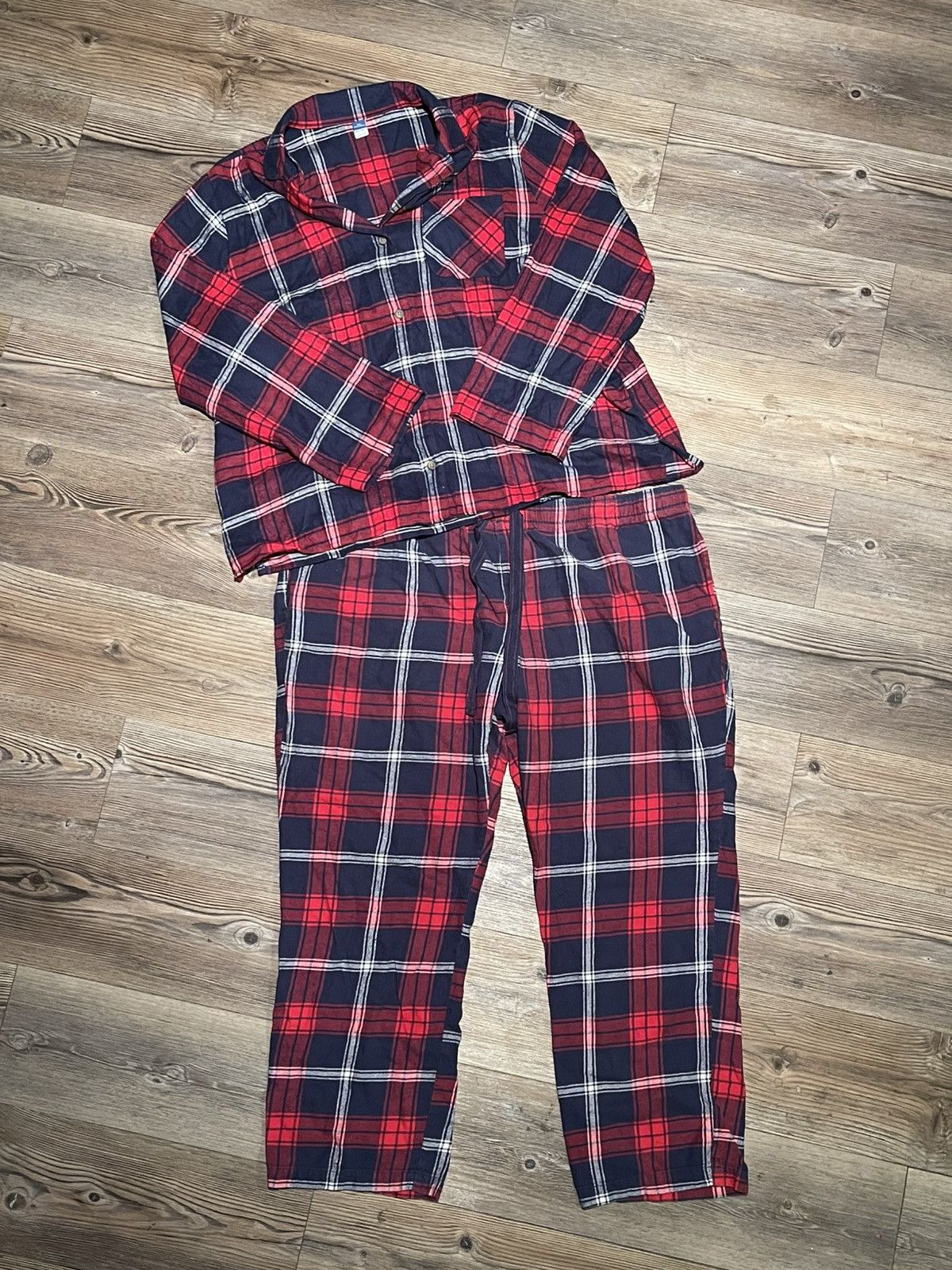 Old Navy Old Navy Men’s XXL Blue & Red Plaid Pajama Set Size US 44 / EU 60 - 2 Thumbnail