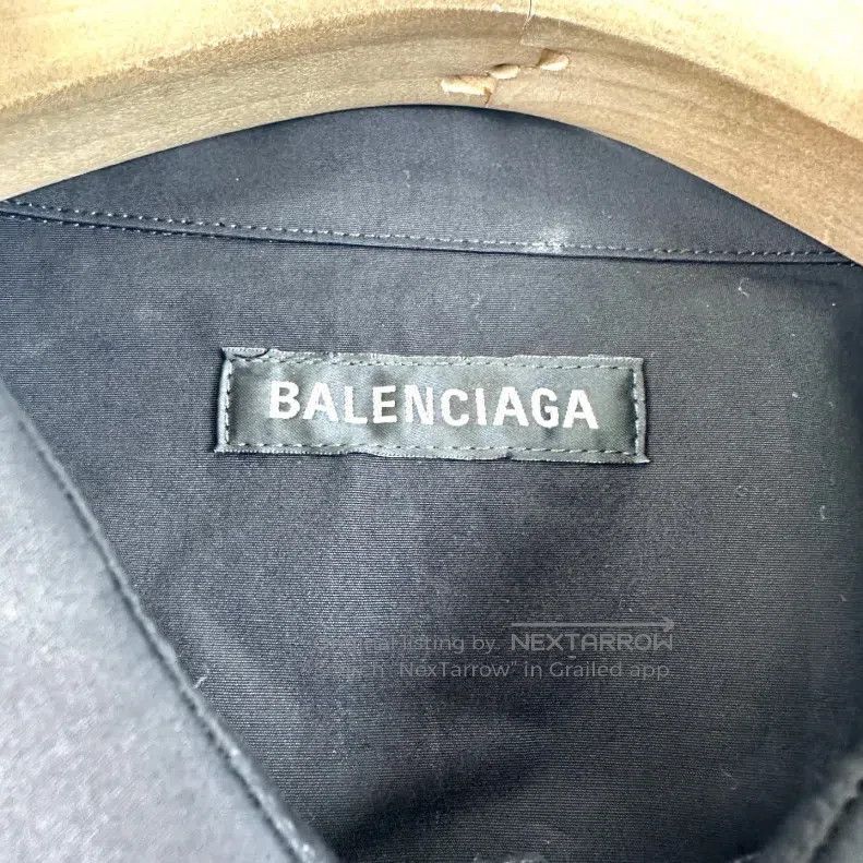 Balenciaga Balenciaga Black Bullet Screen Logo Short Sleeve Shirt Size US XS / EU 42 / 0 - 5 Thumbnail