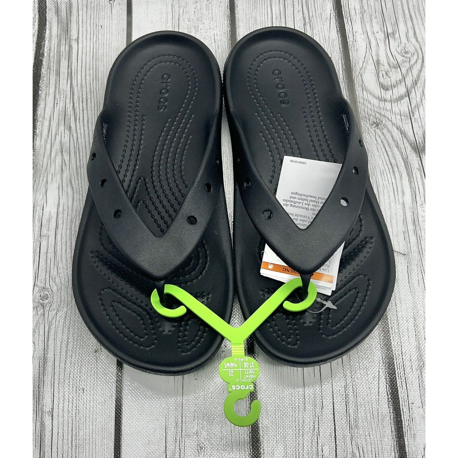 Crocs Size 7w/5m - Crocs Classic Flip Flop Black 209402 001 Size US 7 / IT 37 - 3 Thumbnail