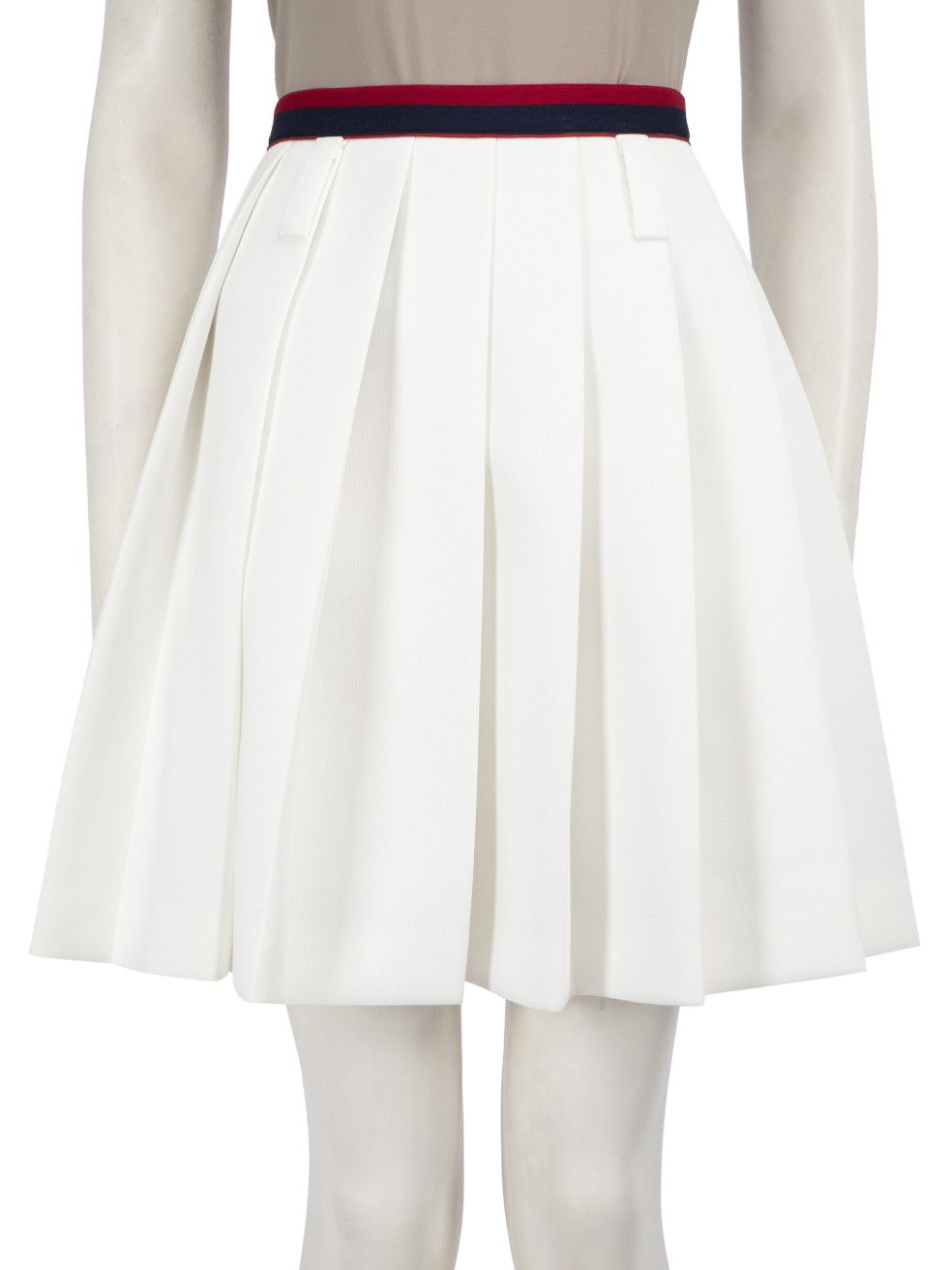 Miu Miu White Mini Pleated Skirt Grailed