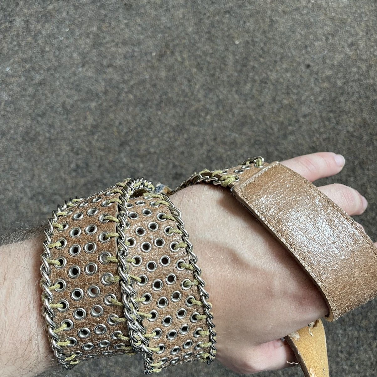Vintage Vintage Y2K Studded Suede Belt Archive Tan Americana Drip OS Size ONE SIZE - 6 Thumbnail