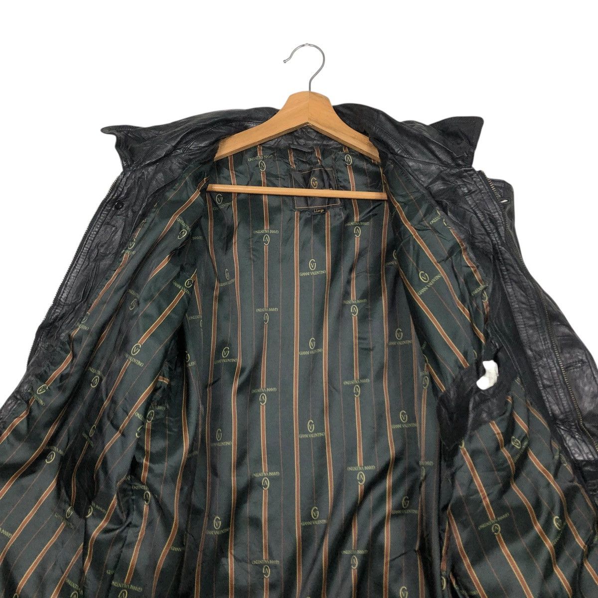 Japanese Brand 🔥VINTAGE GENUINE LEATHER JACKET GIANNI VALENTINO BLANKET Size US L / EU 52-54 / 3 - 16 Thumbnail