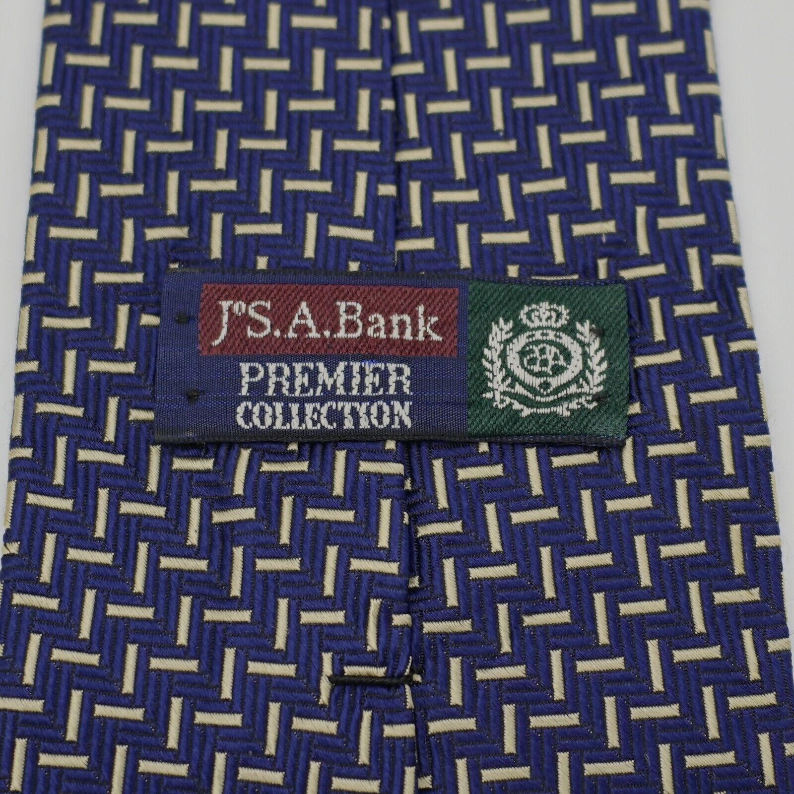Jos. A. Bank Jos A Bank Premier Collection Blue Tan Basketweave Short Sil Size ONE SIZE - 3 Thumbnail