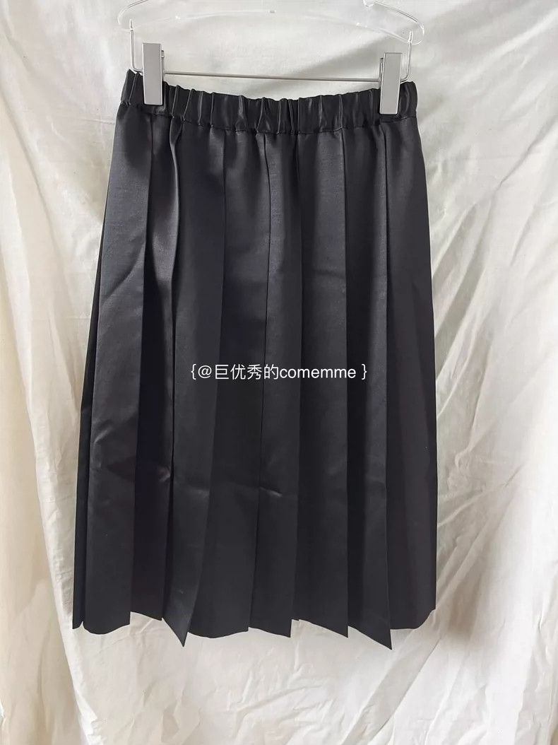 Comme des Garcons Comme des Garcons size XS Black silk satin glossy drawstri Size 23" - 2 Thumbnail